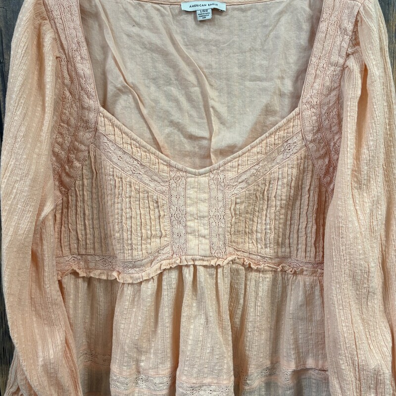 Peach American Eagle Shir, Size: Large