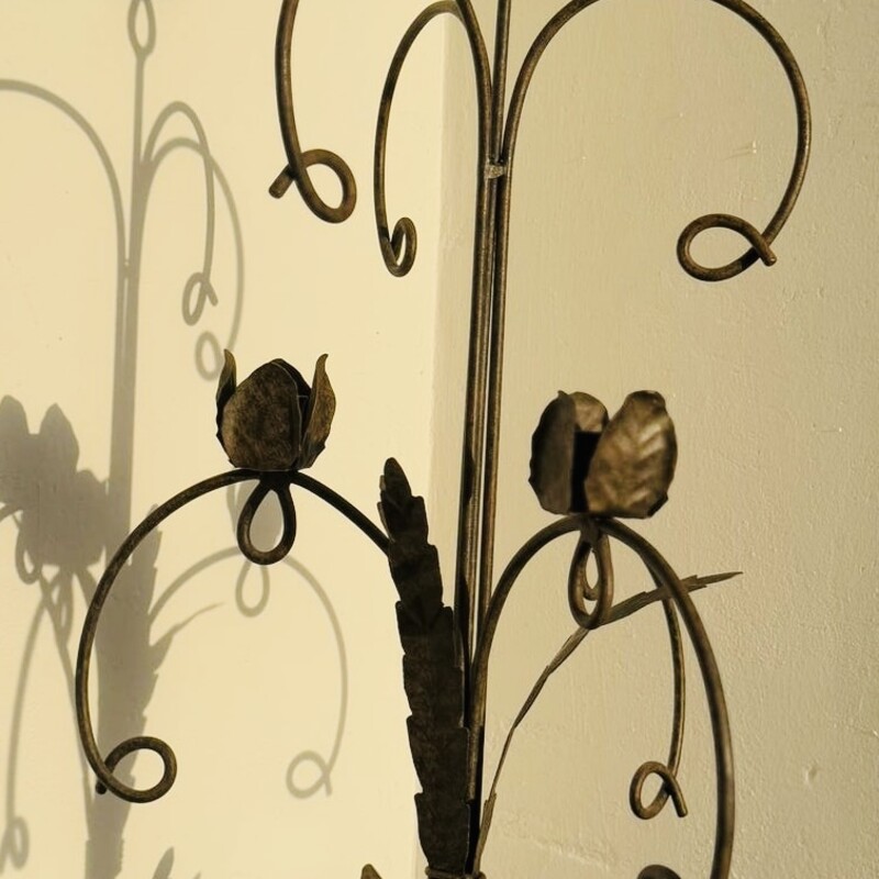Metal Floral Candelabra