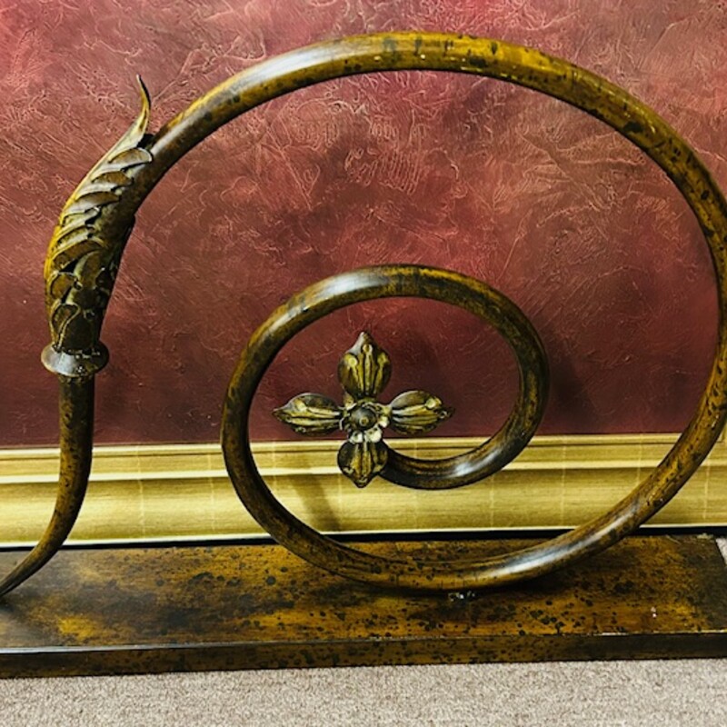 Large Metal Swirl Statue