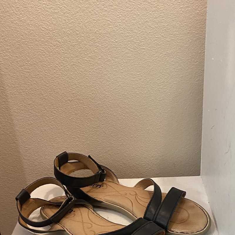Blk Lther Sandal