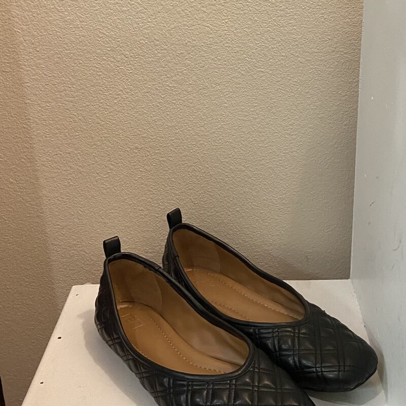 Blk Quilted Flat