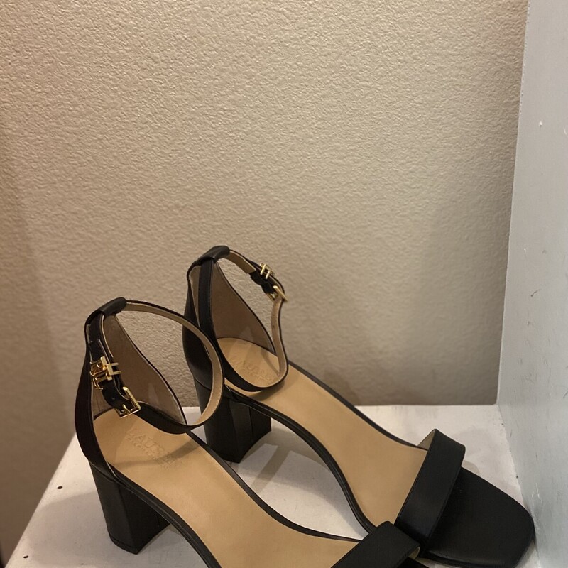BK Lthr Bckle Heel Sandal