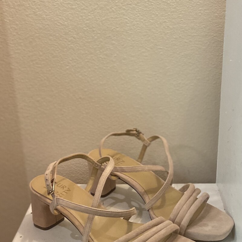 EUC Blsh Suede Strp Heel