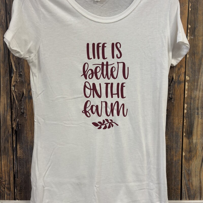 Life Is Better Farm Tee, None, Size: L