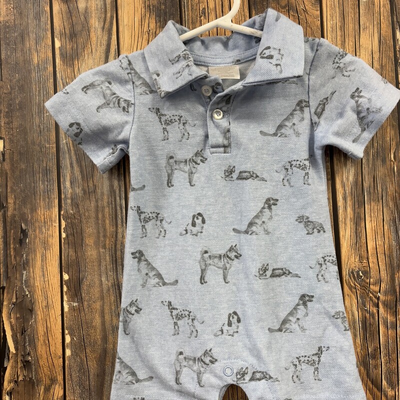 Blue Dog Romper, Size: 6m