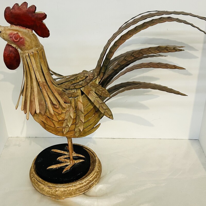 Metal Rooster On Stand