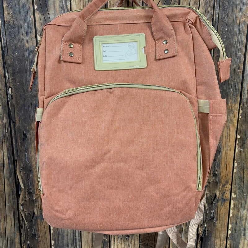 Peach Diaper Bag Backpack