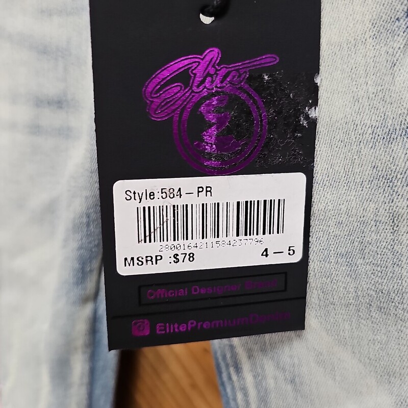 NEW ELITE PREMIUM JEANS, DENIM, Size: 5-6