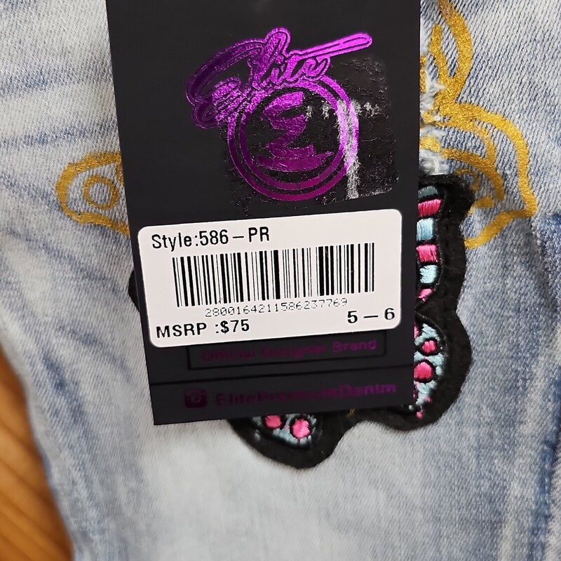 NEW ELITE PREMIUM JEANS, DENIM, Size: 5-6