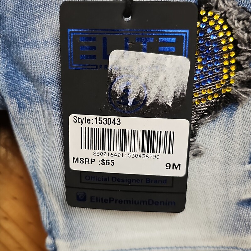 New Elite Premium Jeans, DENIM, Size: 9MONTHS