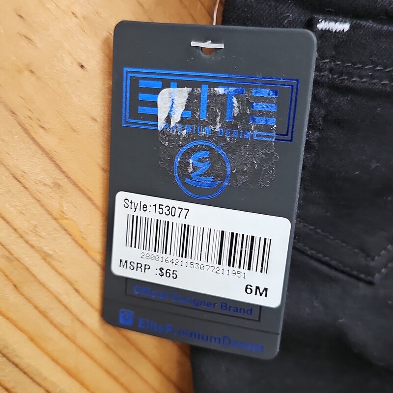 NEW ELITE PREMIUM JEANS, DENIM, Size: 6MONTHS