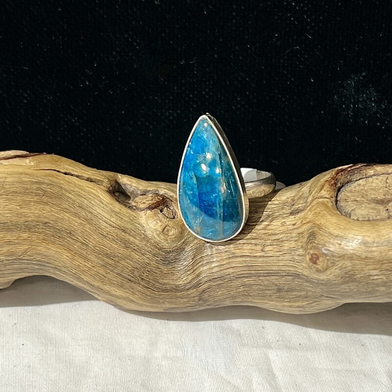 Sterling Tear Shape stone ring