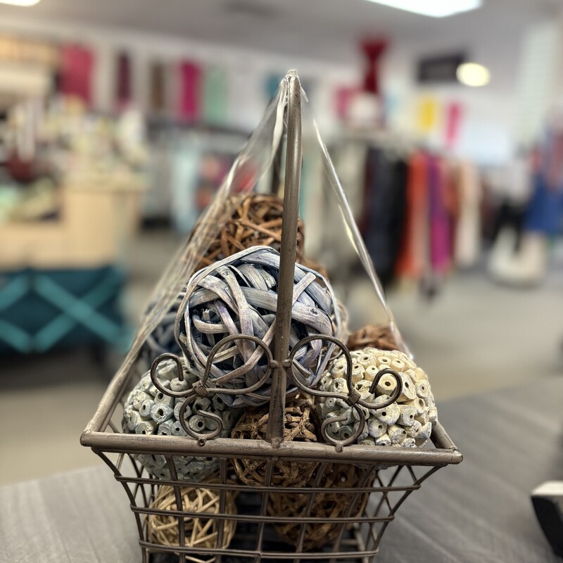 Metal Basket Of Balls