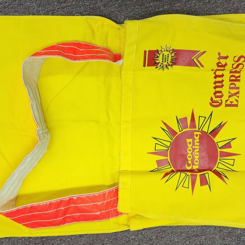 Courier Express Delivery Bag, Yellow, Size: New