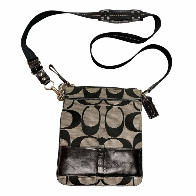 Coach Corssbody, Blk/grey, Size: S