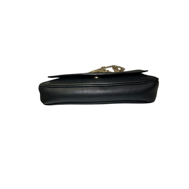Gucci Soho Calfskin Leather Chain Bag<br />
<br />
Style Code: 536224.213317<br />
<br />
Dimensions:<br />
Base length: 10.25 in<br />
Height: 5.5 in<br />
Width: 2 in<br />
Drop: 21 in<br />
<br />
In very good condition. Some scratching on hardware and interior marks.<br />
<br />
Comes with the original dust bag and box.