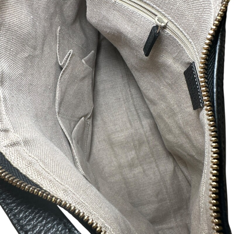 Gucci Dollar Calfskin GG Leather Black Hobo Bag<br />
<br />
Style Code:449711 467891<br />
<br />
Dimensions:<br />
<br />
Base length: 12.50 in<br />
<br />
Height: 10.25 in<br />
<br />
Width: 5.00 in<br />
<br />
Drop: 6.00 in<br />
<br />
In very good condition. Some minor scratches on hardware.<br />
<br />
Does not come with original dust bag or box.