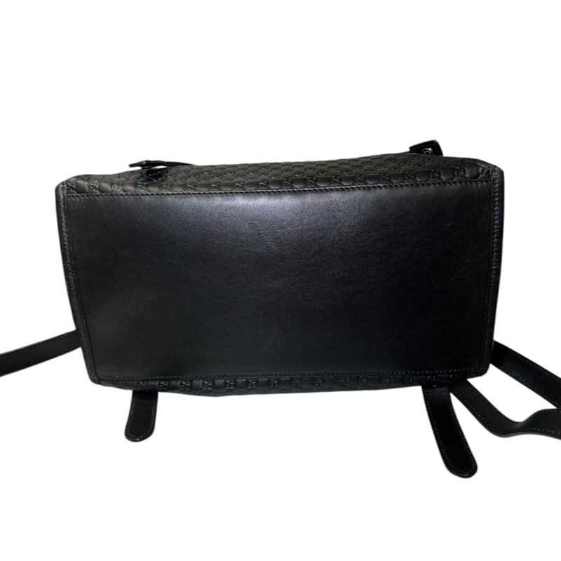 Gucci Micro GG Leather Backpack<br />
<br />
Style Code: 607993 525040<br />
<br />
Dimensions: 12 H x 11.5 L<br />
<br />
In excellent condition. Very small mark inside the interior.<br />
<br />
Does not come with original dust bag or box.