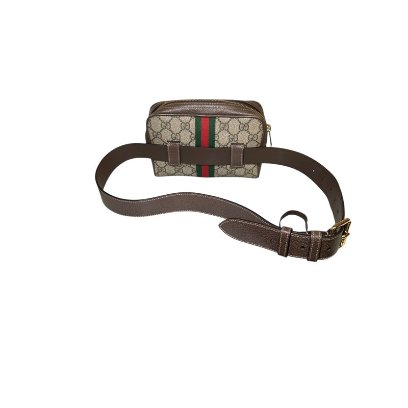 Gucci Supreme Ophidia Belt Bag<br />
<br />
Size: 85/34<br />
<br />
Style Code:517076 96138 486628<br />
<br />
Dimensions:<br />
Height: 5.25<br />
Width: 7.25<br />
Depth: 2.25<br />
<br />
In very good condition. Minor corner wear and some minor interior wear.<br />
<br />
Does not come with original dust bag or box.<br />
Does not come with original dust bag or box.
