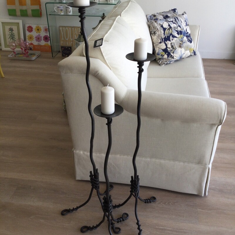 Iron Candle Holder Trio