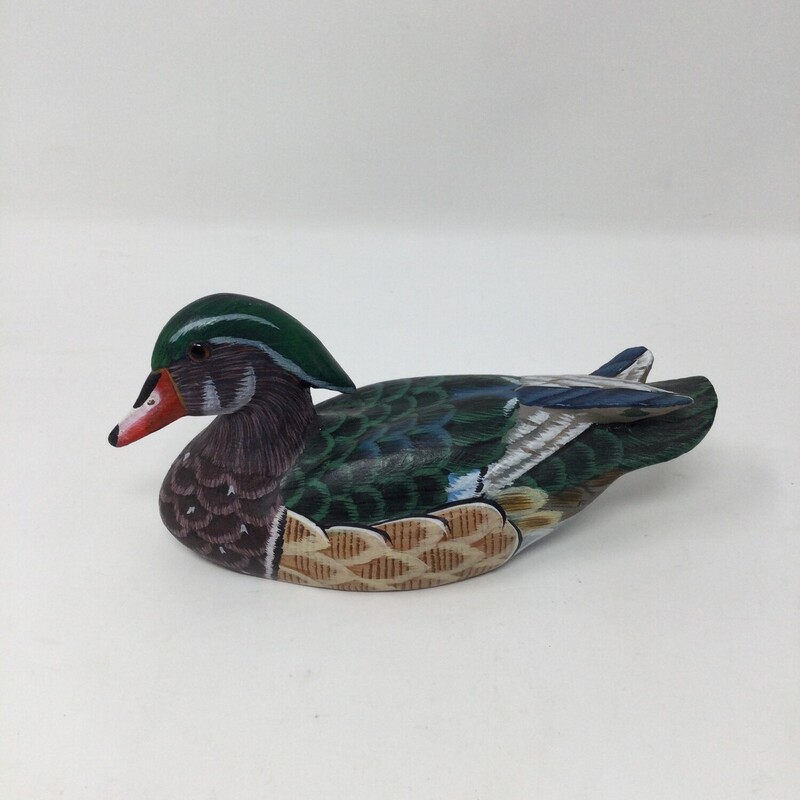 Painted Duck Sculpture