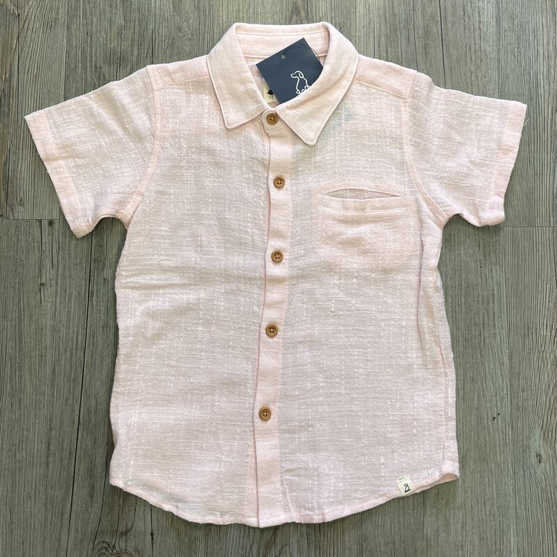 Me & Henry SL Linen Shirt, Pink, Size: 4-5Y