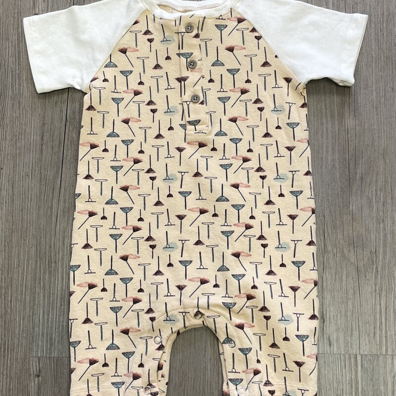 Ettie*H Rake Onesie, Beige, Size: 9-12M