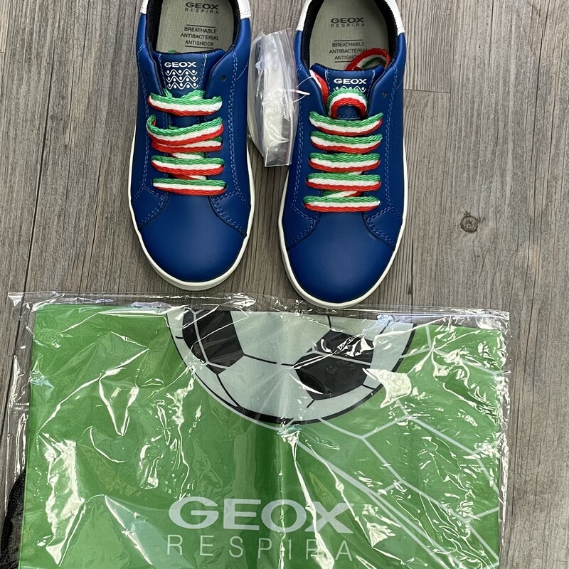 Geox Italy Lace Ups, Blue, Size: 13Y<br />
NEW With Tag