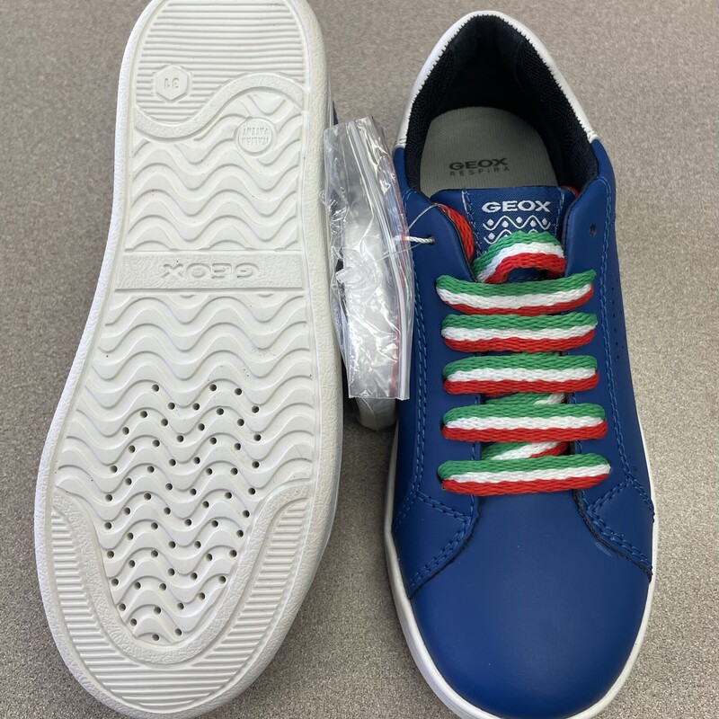 Geox Italy Lace Ups, Blue, Size: 13Y<br />
NEW With Tag