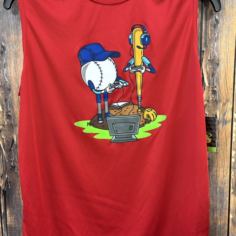 Red Baseball Tank, Size: 18