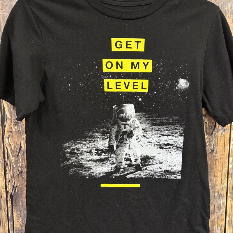 Black Get On My Level Tee, Size: 14