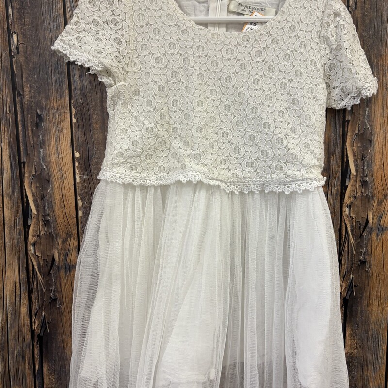 White Tutu Dress, Size: 5/6