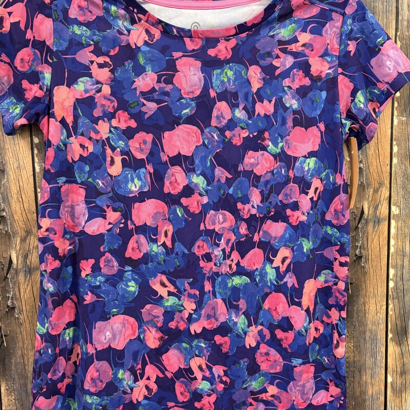 Blue & Pink Champion Tee, Size: 14/16