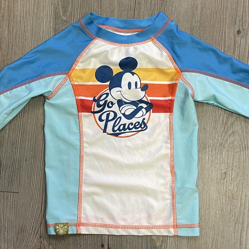 Disney Mickey Mouse Rash Guard
 Multi, Size: 4Y