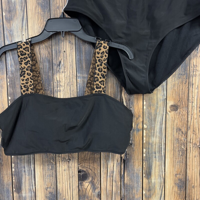 Black & Leopard Swimsuit, 3X