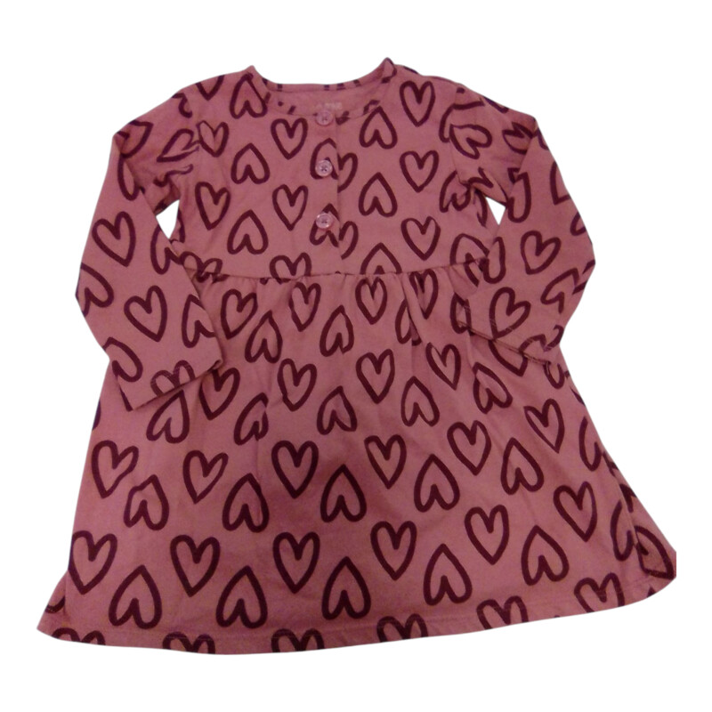 Long Sleeve Dress: Hearts