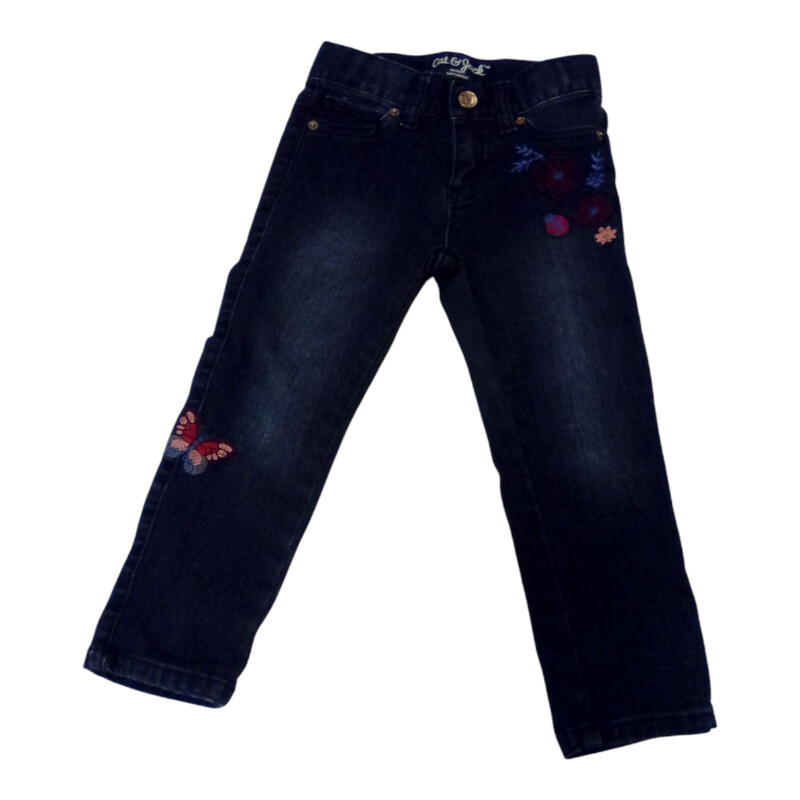 Pants: Embrodered Jeans