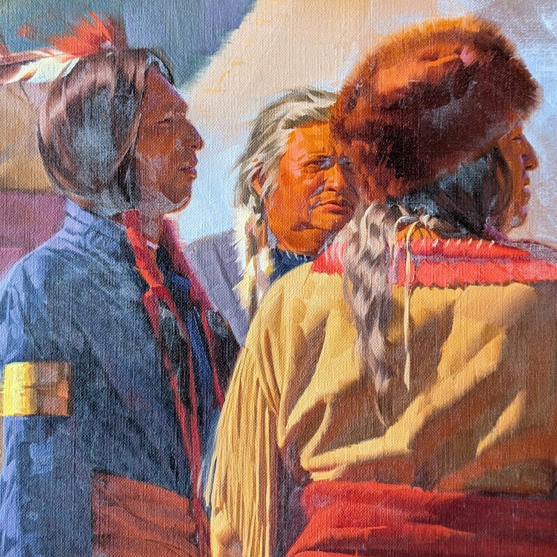 Encampment - Stan Davis, Oil, Size: 40 X 48
Signed on lower left