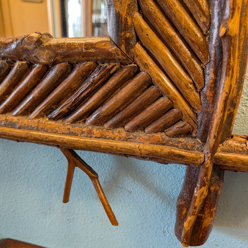 Twig Adirondack Mirror, Hickory, Handmade
34 x 47h