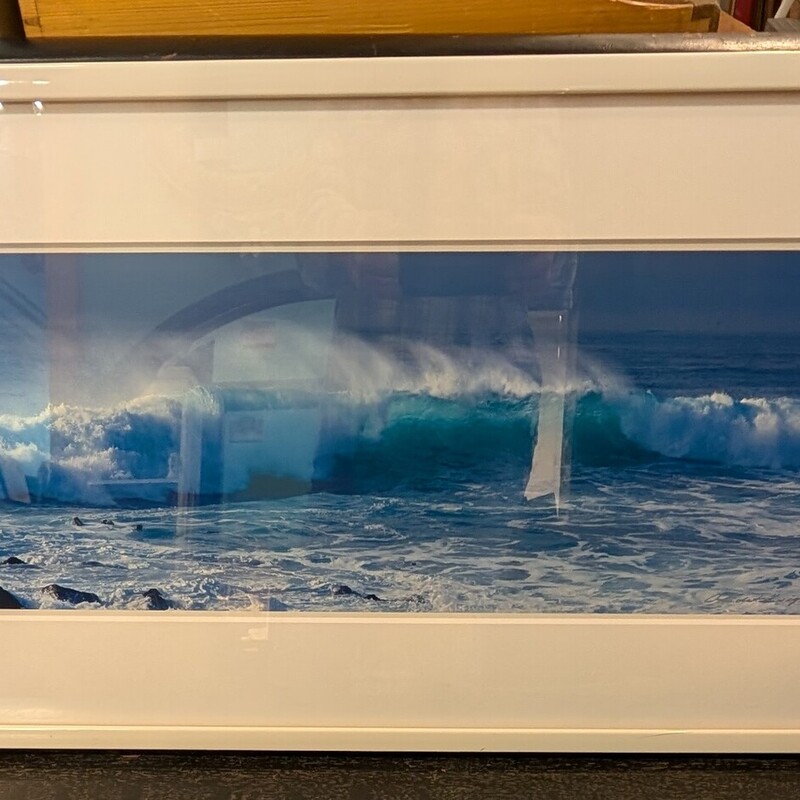 Robert Knight Waves, Signed!, Framed
39 x 19h