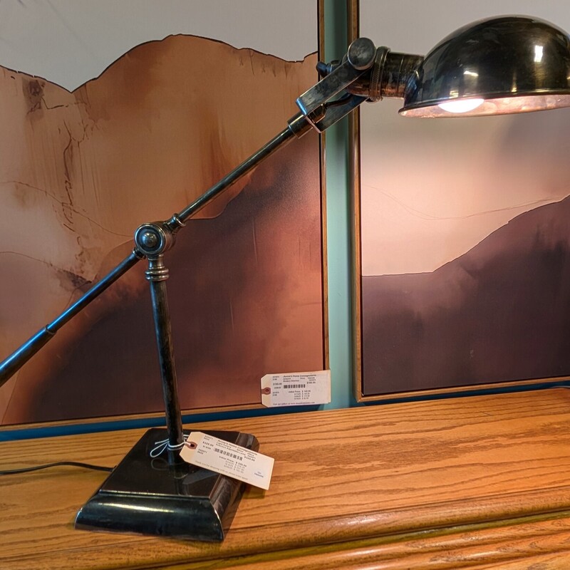 Arteriors Adjustable Lamp, Silver, Office
33 x 14-30h