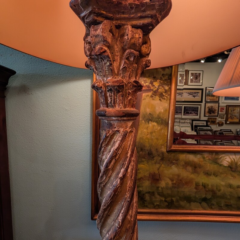 Ecclesiastical Table Lamp, Wood, Set Of 2<br />
20 x 45h