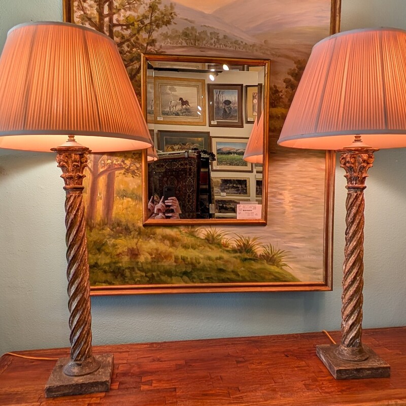 Ecclesiastical Table Lamp, Wood, Set Of 2
20 x 45h