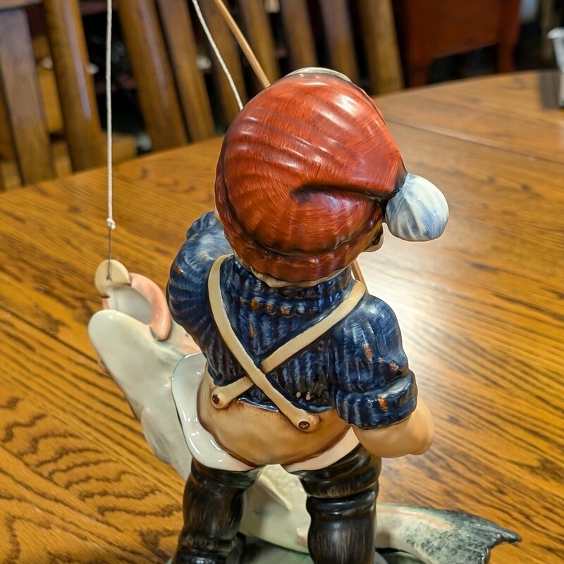Vintage Hand Painted Porcelain Figurine, Boy, Fishing
Friedel Bavaria
West Germany
9 x 12h
