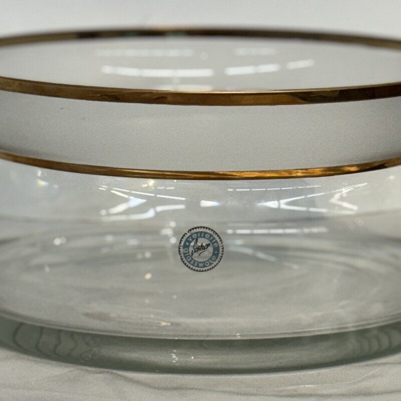 Frosted Gold Trim Bowl