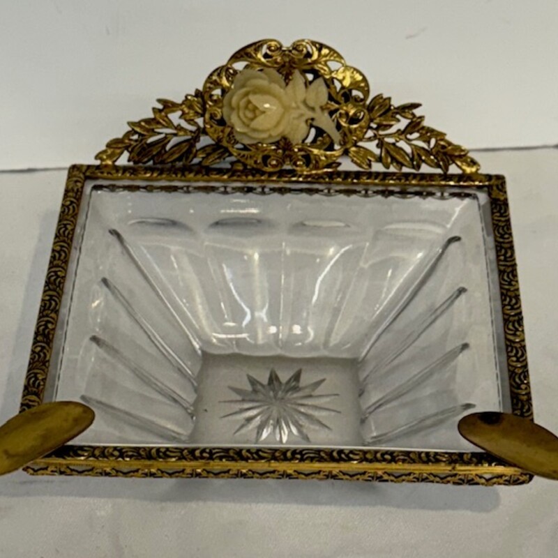Vtg French Rose Ashtray