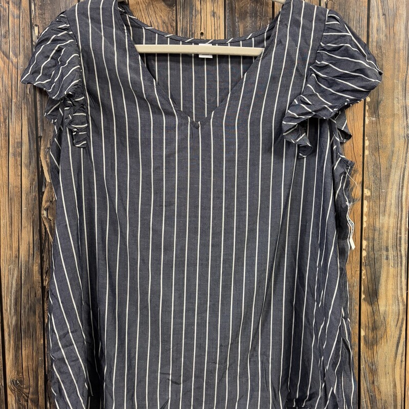 NWT Blue & White Striped Top, Size: L