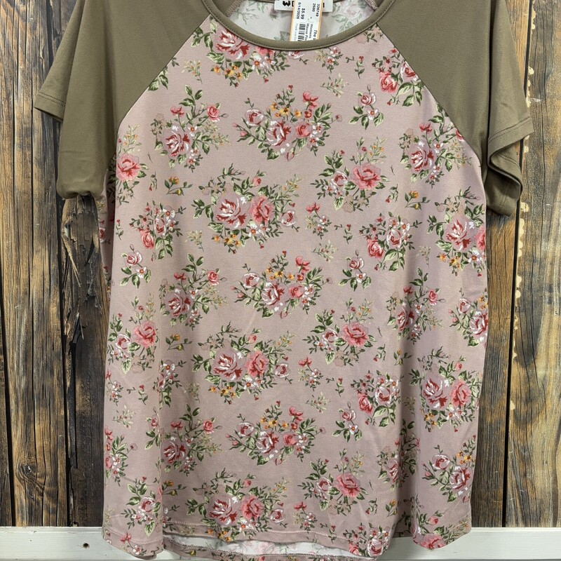 Mauve Floral Shirt, Size: M