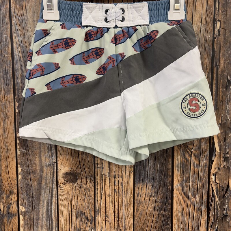 Spiderman Board Trunks, Size: 4T