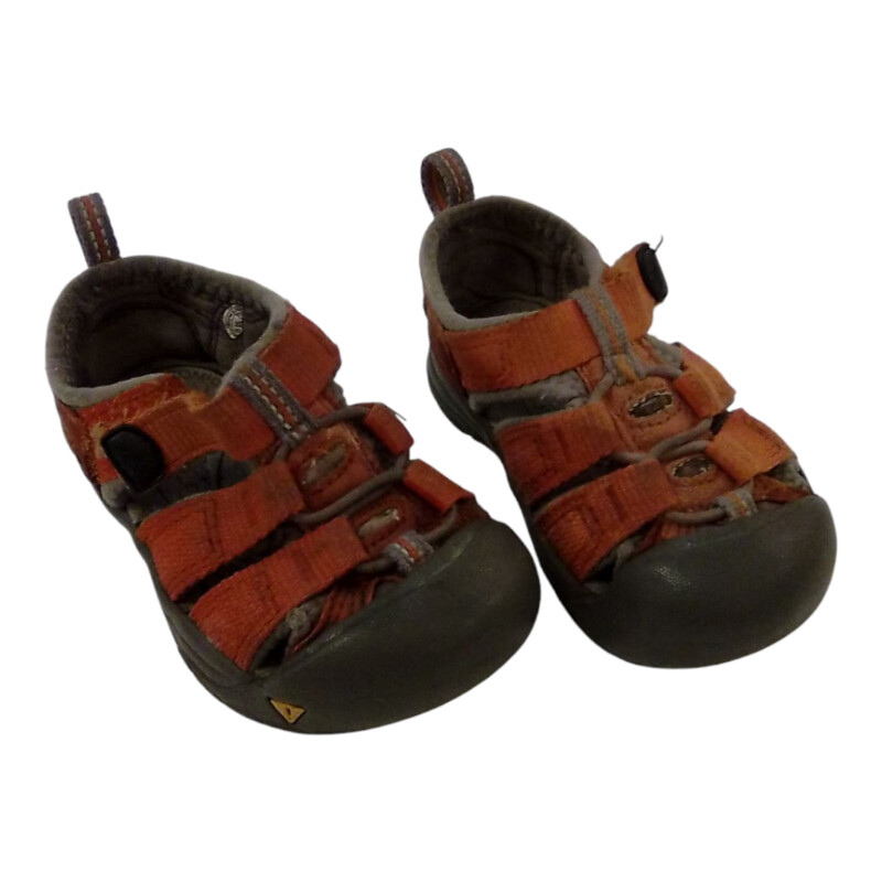 Sandals: Orange / Gray